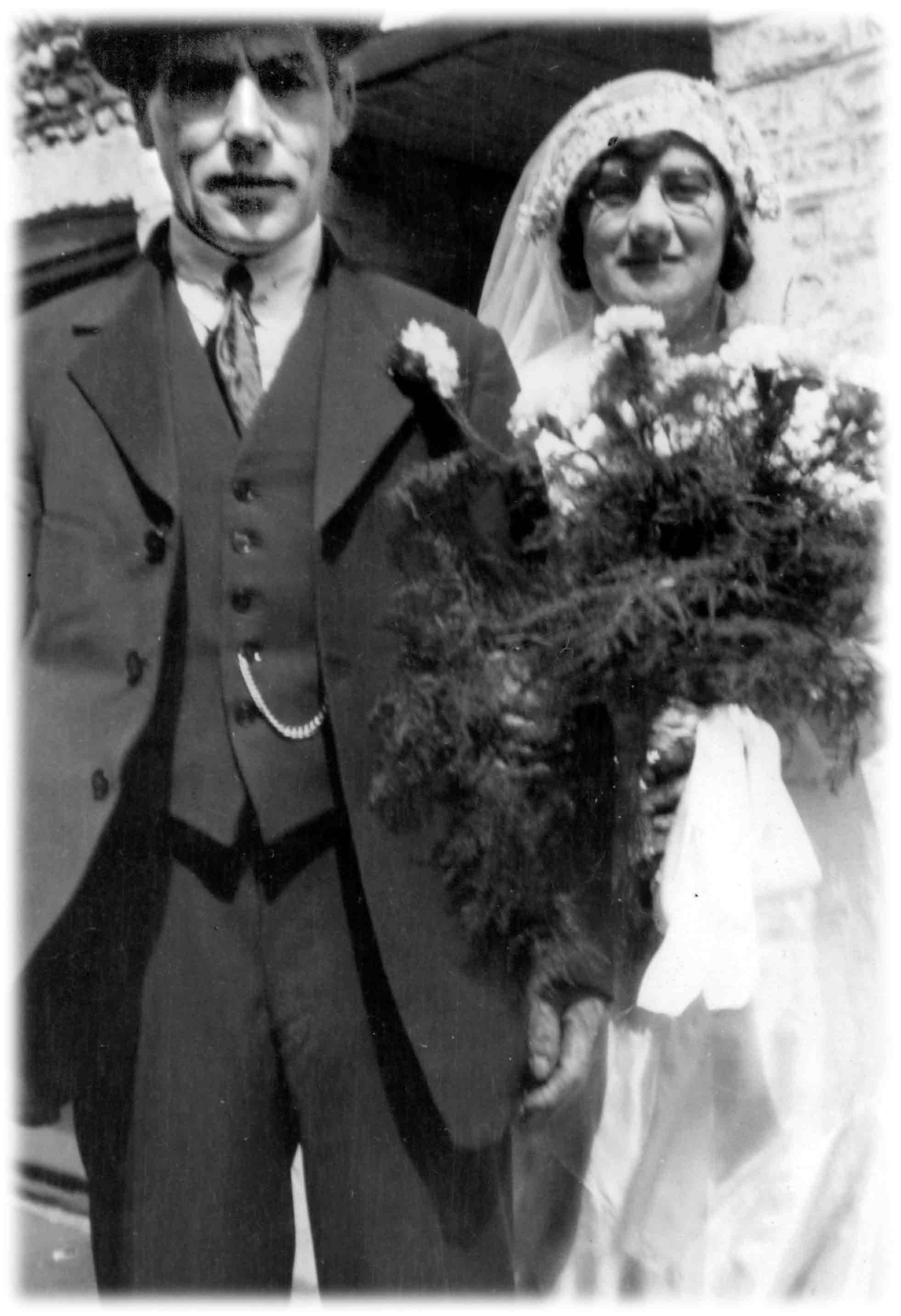 Edith Bashford wedding father George